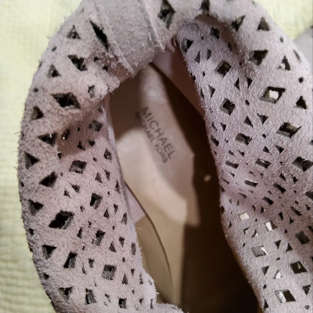 Michael Kors Sunny Suede Perforated Boots Size 11